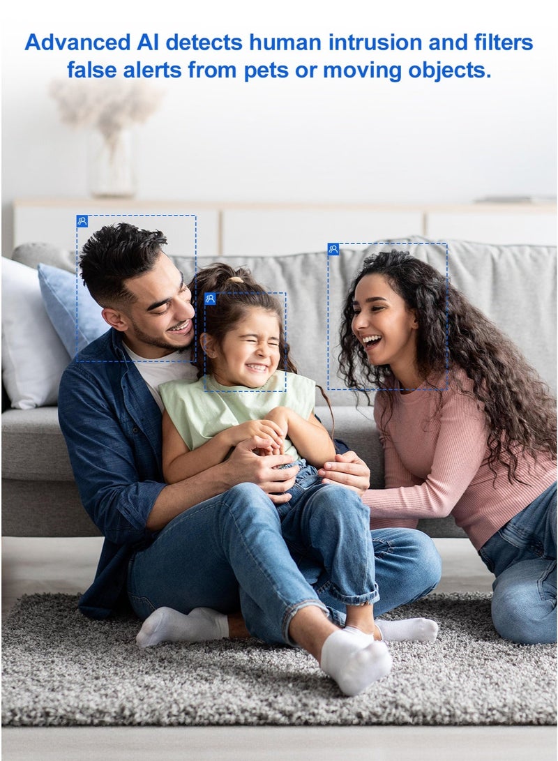 Philips 360° Smart Security Camera, 1080P WiFi Indoor/Outdoor Surveillance, Motion Detection, Privacy Mode, Smart Tracking, Two-Way Audio, Night Vision, Supports Up to 128GB TF Card, Remote Alerts for Home/Baby/Elder Monitoring.AI Image Enhancement – 1080P Video Enhanced to 2K-Like Detail - Image 2